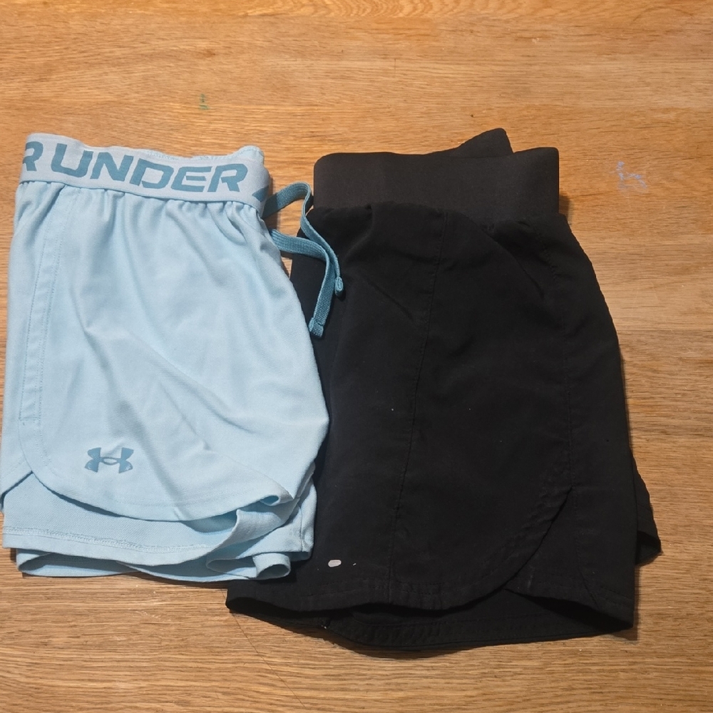 Under Armour Sky Blue and Black Workout Shorts
